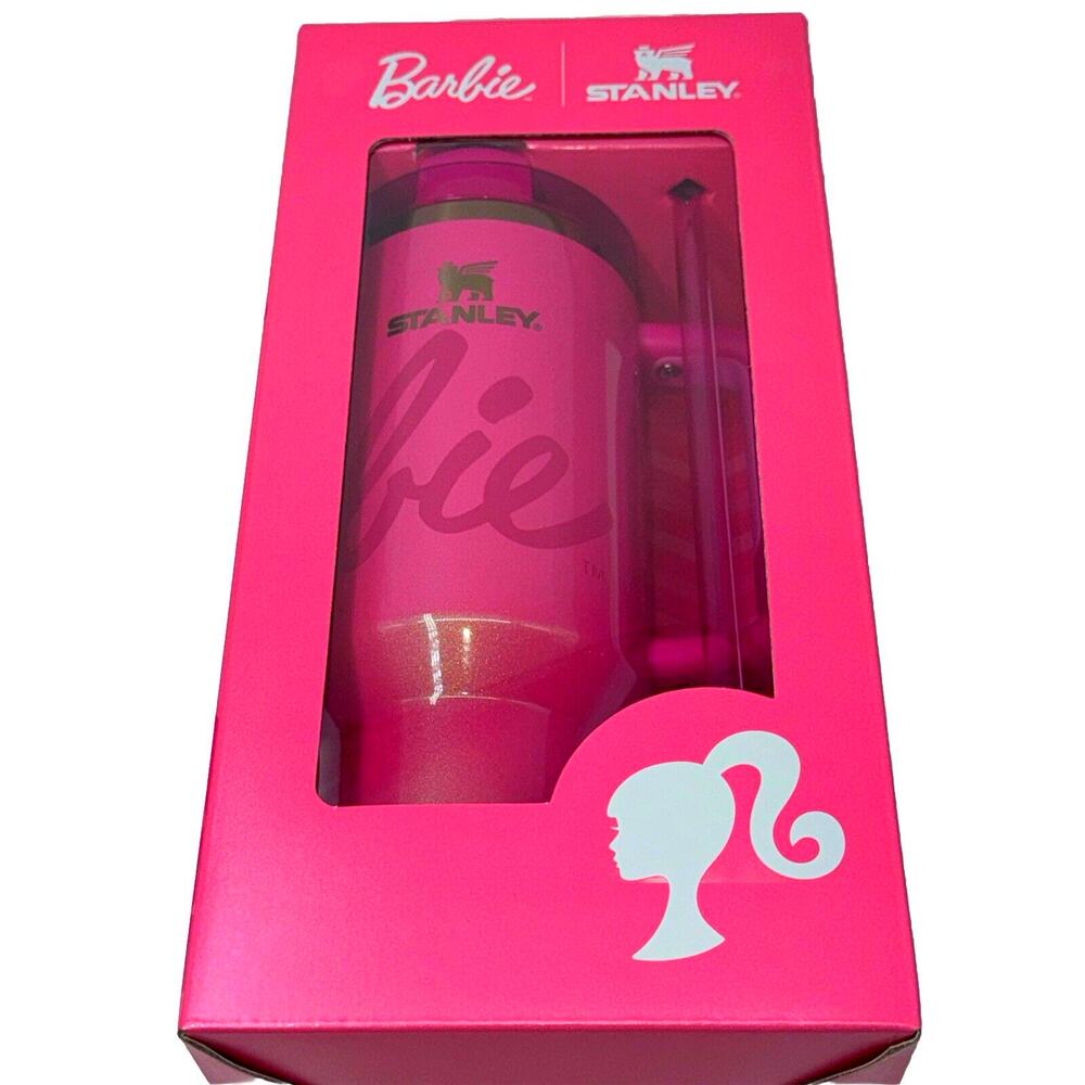 NEW‎ Valentines Day Icon Barbie Stanley The FlowState Quencher 40oz Tumbler Cup